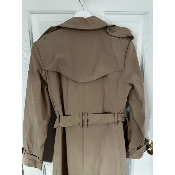 Norma Kamali Career Belted Trench in Urbane Khaki Sz M NWT - Picture 7 of 8